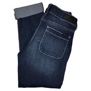 Seven7 Dark Wash Skinny Cuffed Capris 8 25